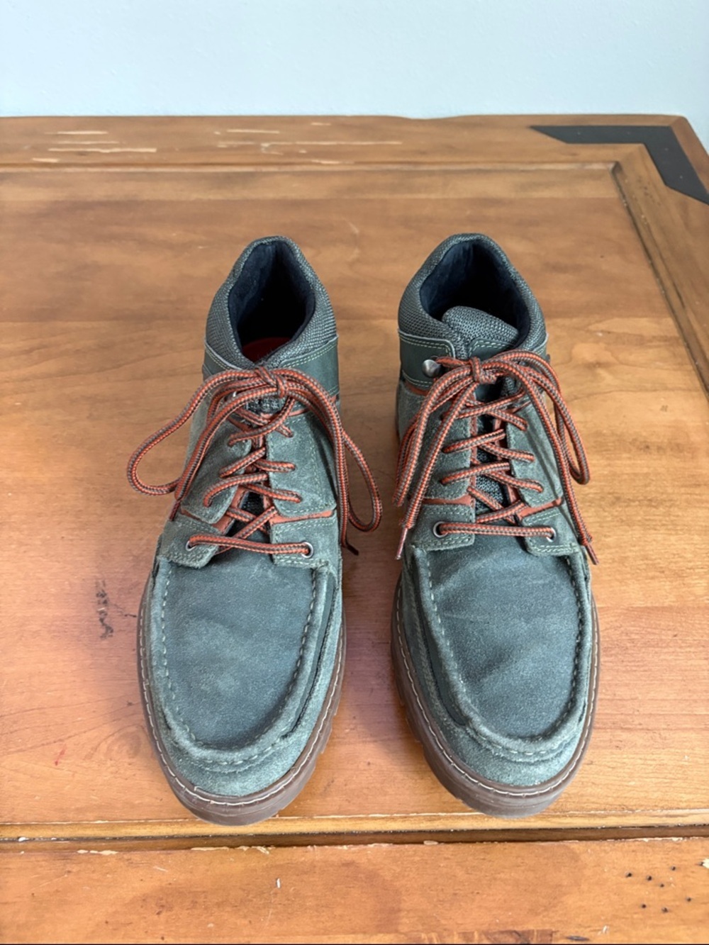 Rockport Weather Ready Merangue ll Hiking Green Suede Boots Size 9 - Picture 2 of 15